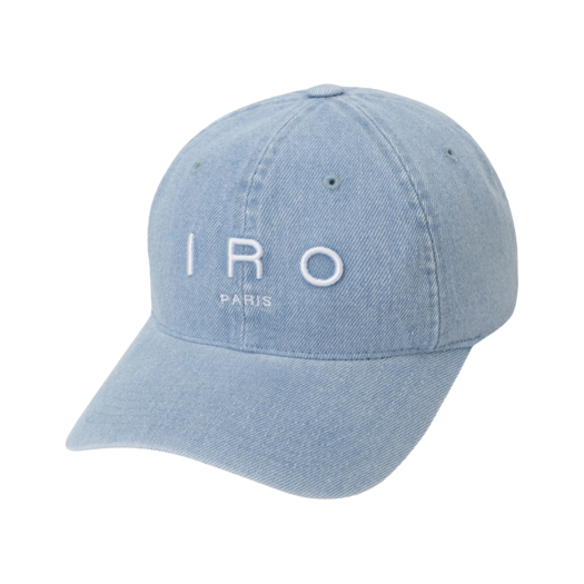 IXRAS25701BUL Iro Bred Lambskin Leather Logo Ball Cap Black