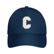 (W) Celine Initial Baseball Cap in Cotton Marine