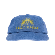 Hello Sunrise Washed OG Logo 6Panel Cap Denim Blue