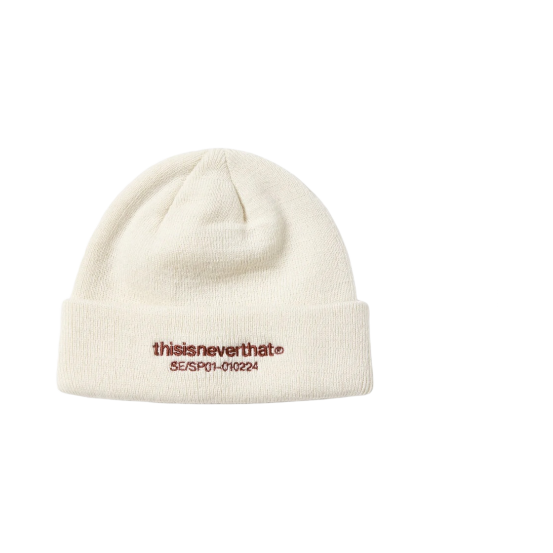 디스이즈네버댓 T 로고 쇼츠 비니 화이트(Thisisneverthat T-Logo Short Beanie White) - 1