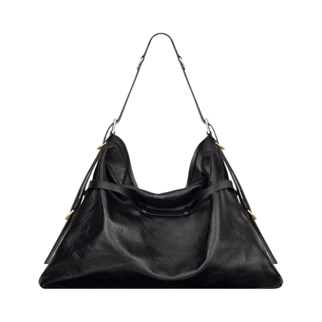 지방시 가죽 라지 부아유 백 블랙(Givenchy Large Voyou Bag in Leather Black) - 3