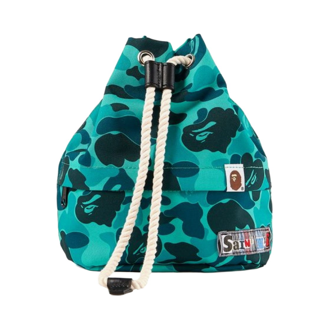 YS8-0000-C36 Saint Mxxxxxx x BAPE Rope Snap Bag Blue Camo - 24SS