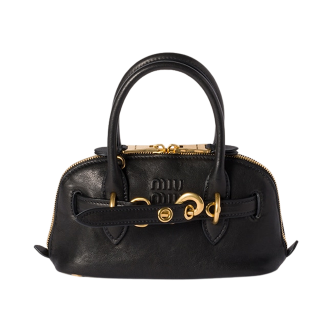 미우 미우 아벙츄어 미니 나파 레더 백 블랙(Miu Miu Aventure Mini Nappa Leather Bag Black)