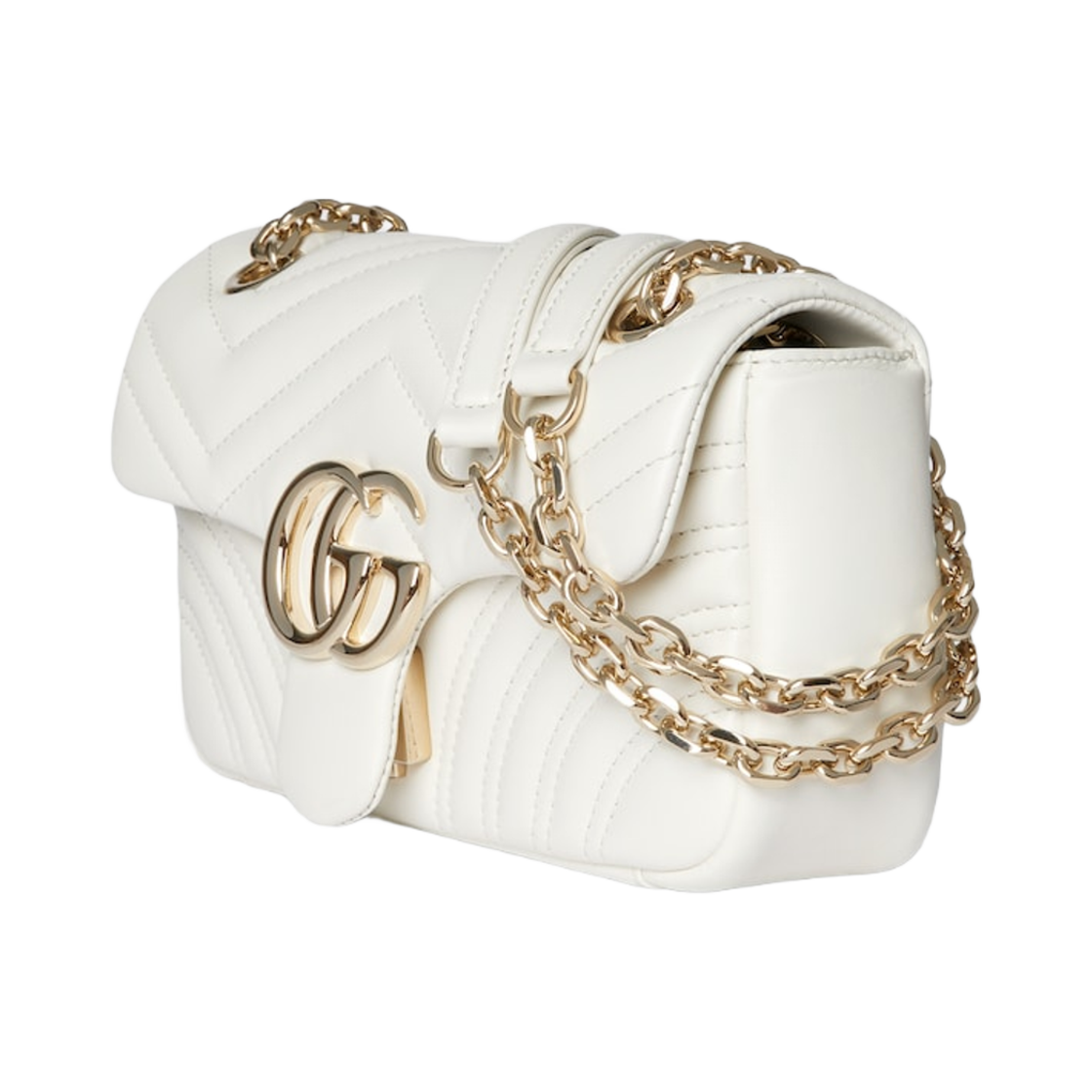 구찌 GG 마몽 스몰 숄더백 화이트(Gucci GG Marmont Small Shoulder Bag White) - 2