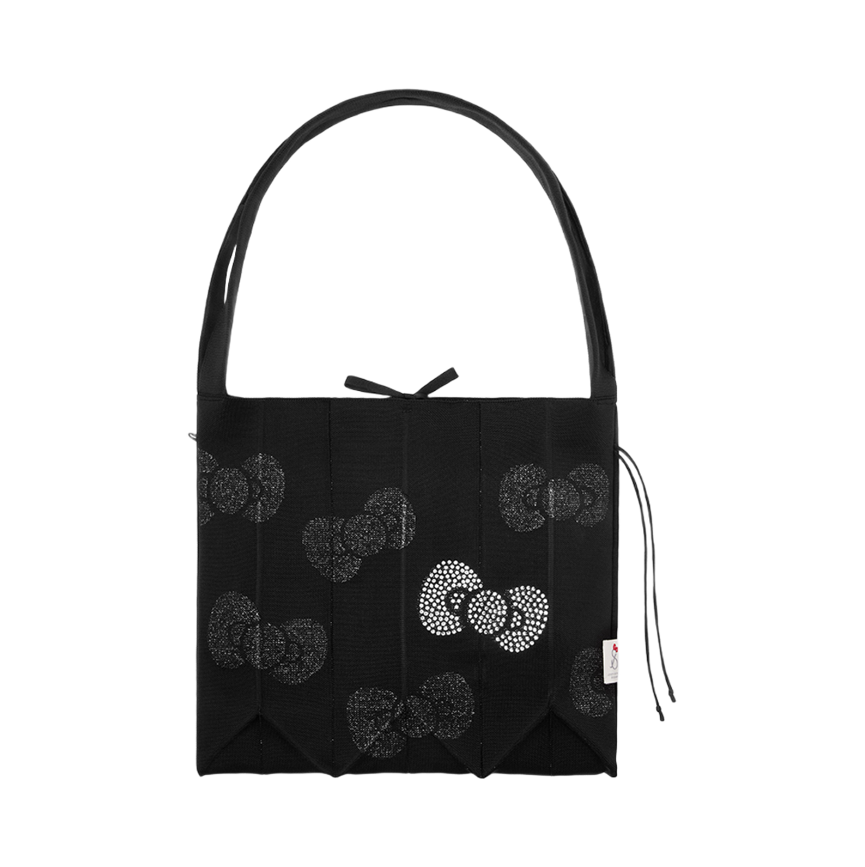 조셉앤스테이시 럭키 플리츠 니트 크로스 빅 헬로키티 리본 리치 블랙