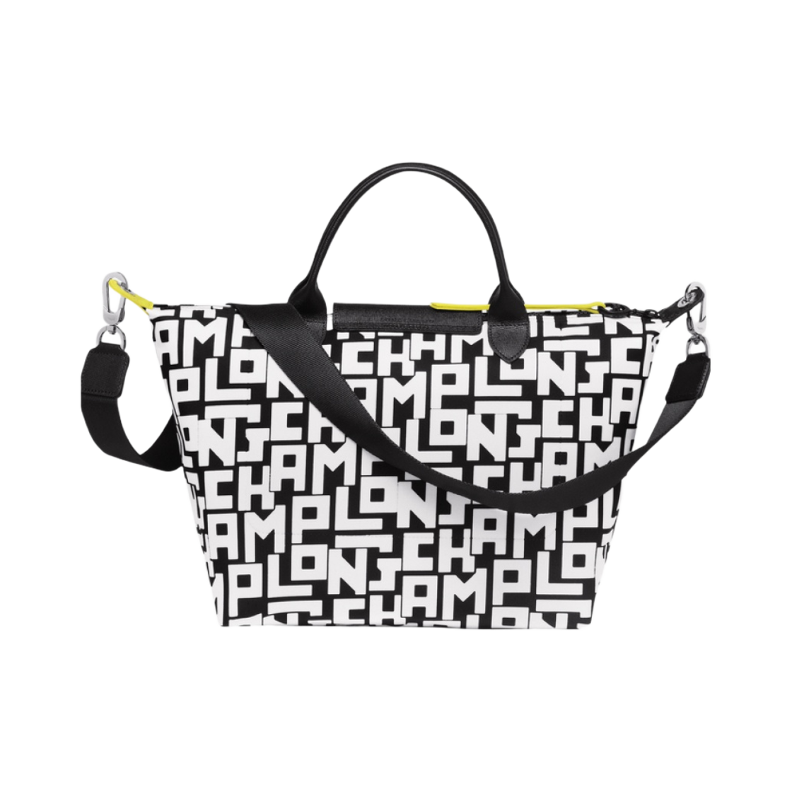 롱샴 르 플리아쥬 LGP 핸드백 L 블랙 화이트(Longchamp Le Pliage LGP Handbag L Black White) - 3