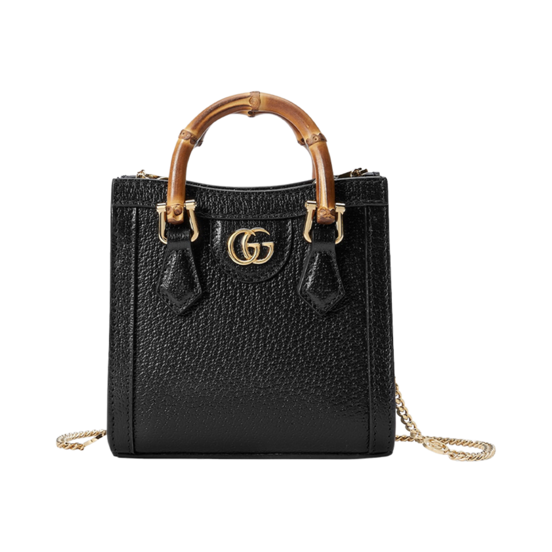 760251-DJ20G-1000 Gucci Diana Mini Bag Black Leather