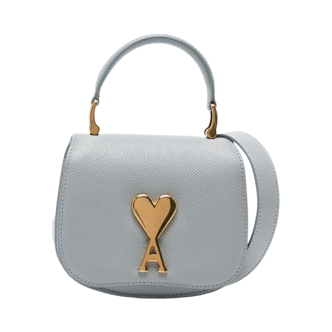 ULL008-AL0036-4022 AMI Paris Nano Bag Clay Blue Vibrated Brass