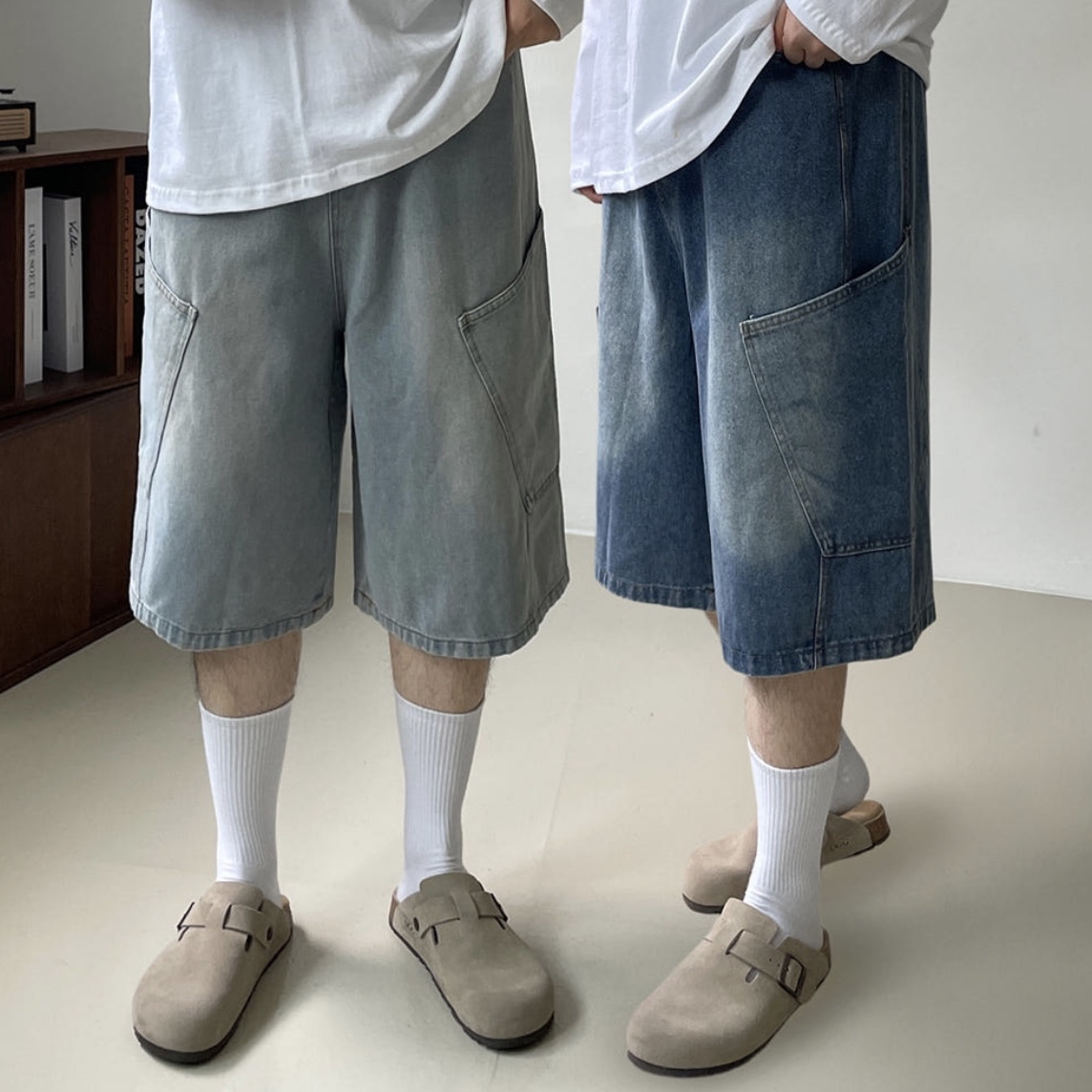 Birkenstock Boston Soft Footbed Taupe - Regular 착용 스타일