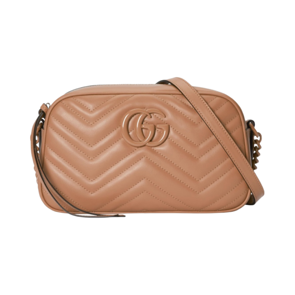 구찌 GG 마몽 마틀라세 숄더백 로즈 베이지 레더(Gucci GG Marmont Matelasse Shoulder Bag Rose Beige Leather) - 1