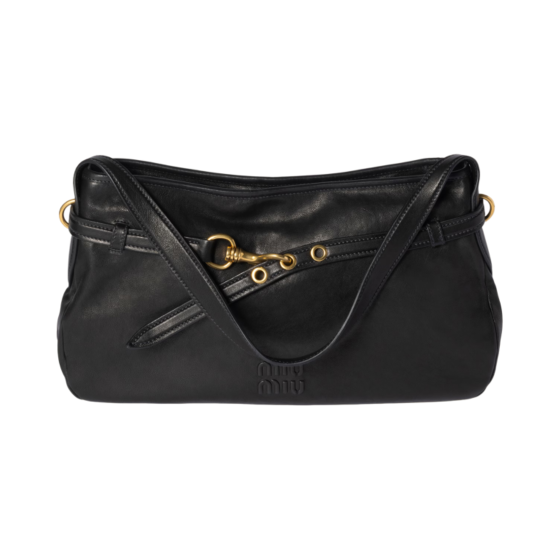 5BC181-2BBL-F0002 Miu Miu Aventure Nappa Leather Medium Bag Black