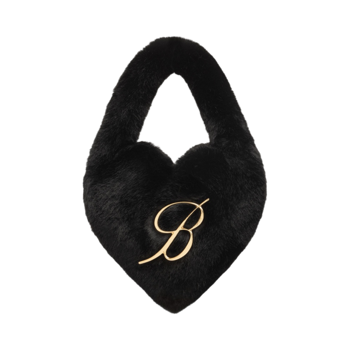 2W128S-N0990 Blumarine Eco Fur Logo Bag Black