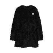 Yunse Women Eco Fur Coat Black