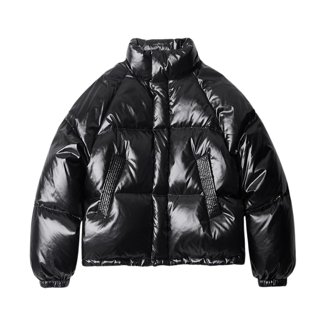 시야쥬 SIOT4010 글로시 덕다운 크롭 패딩 블랙