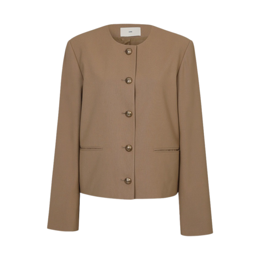 DQ2WJ004 Leha Women Caron Crepe Jacket Camel