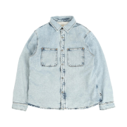 Stussy Sherpa Lined Denim Shirt Light Blue
