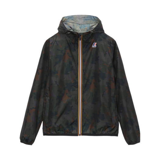 Y231EUJ332 K-WAY Le Vrai Claude Graphic Jacket Dark Khaki