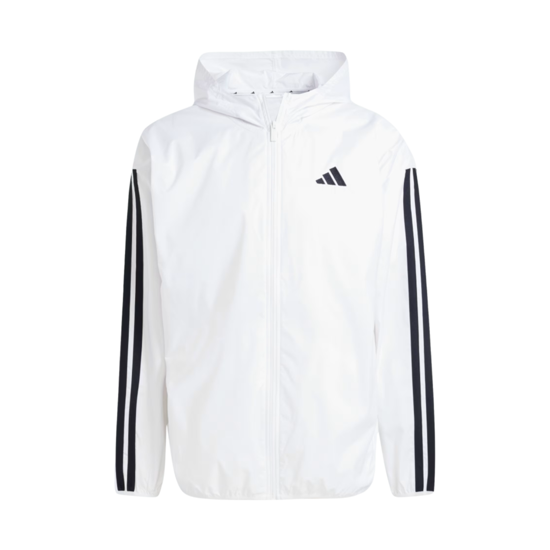 아디다스 에센셜 3S 윈드브레이커 화이트 블랙 - KR 사이즈(Adidas Essentials 3S Windbreaker White Black - KR Sizing)