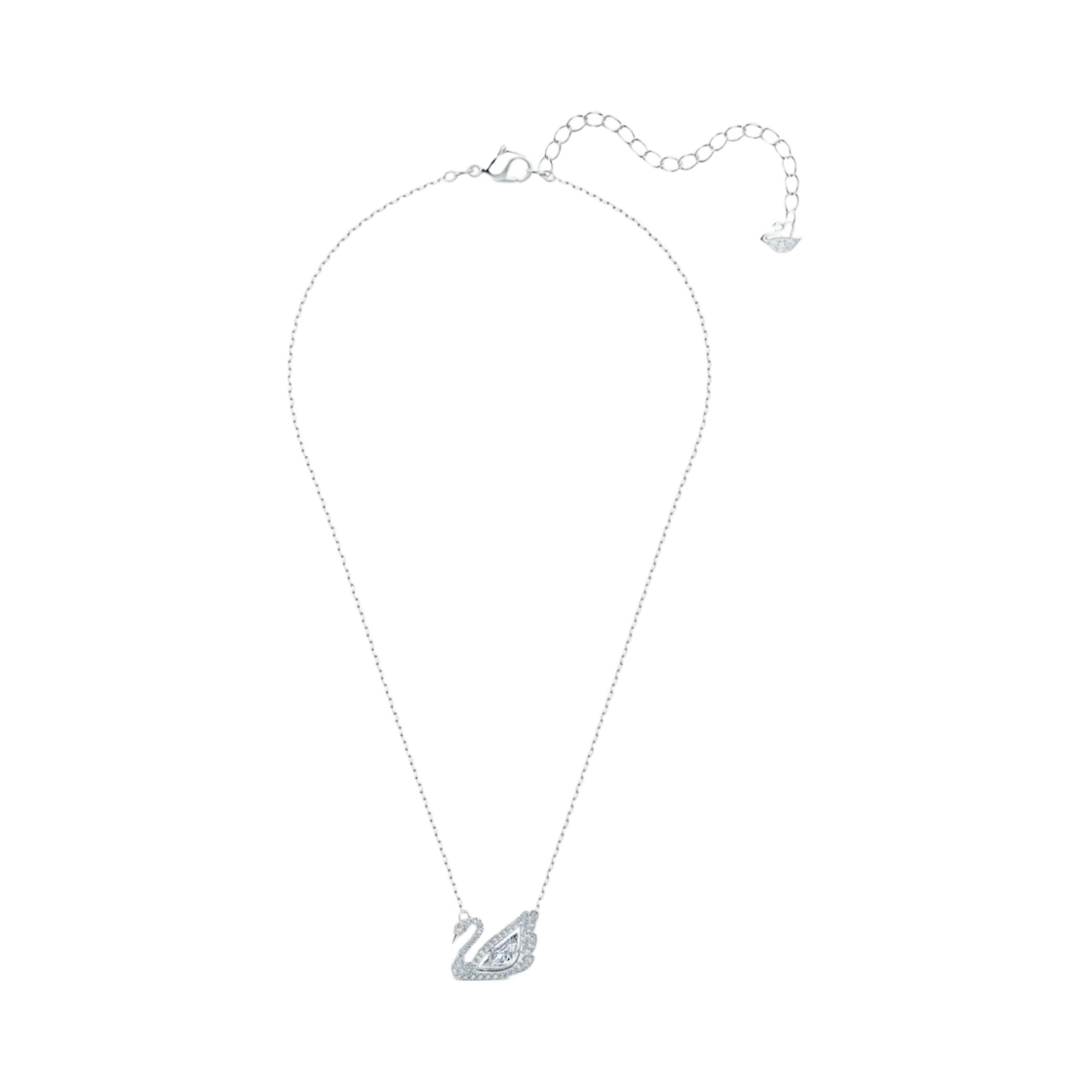 Swarovski (W) Swarovski Dancing Swan Necklace White Rhodium Plated · ONE SIZE