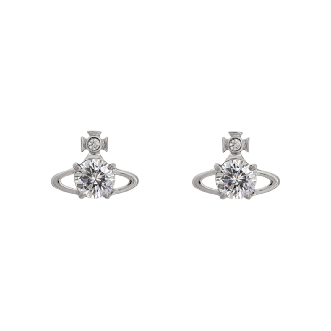 62010070-02P102 (W) Vivienne Westwood Reina Earrings Silver - 대표 이미지 #1