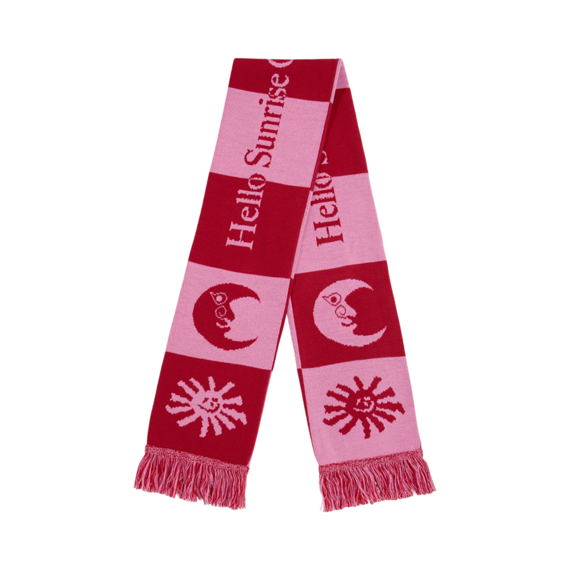 헬로선라이즈 x 행크 머플러 핑크 레드(HS x Hank Muffler Pink & Red)