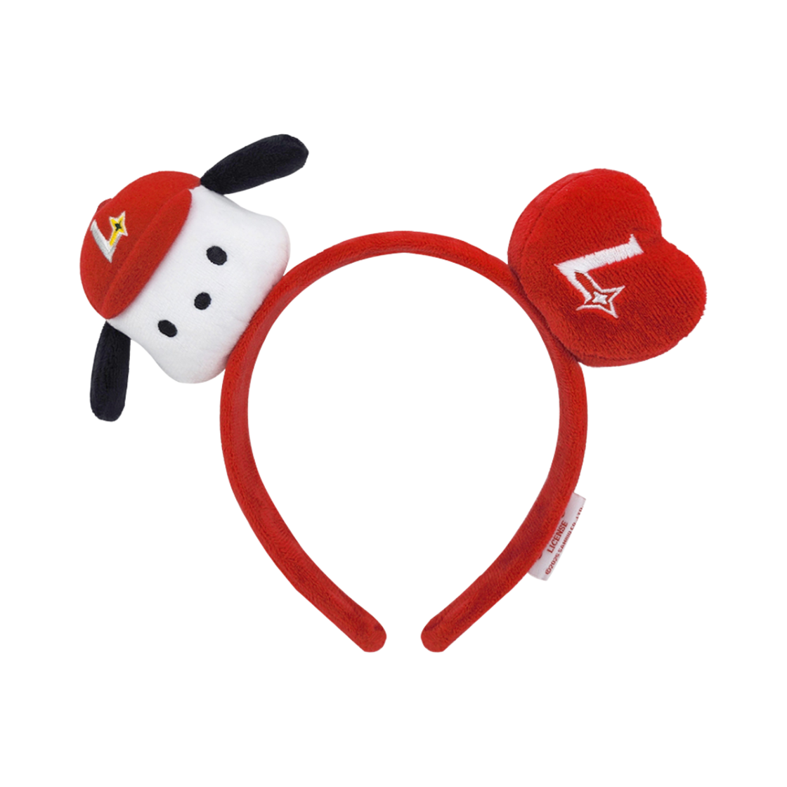 SSG 랜더스 x 포차코 헤어밴드 화이트 레드(SSG Landers x Pochacco Hairband White Red)