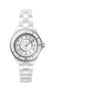 Chanel J12 Watch 33mm Quartz White MoP Diamond Indicators