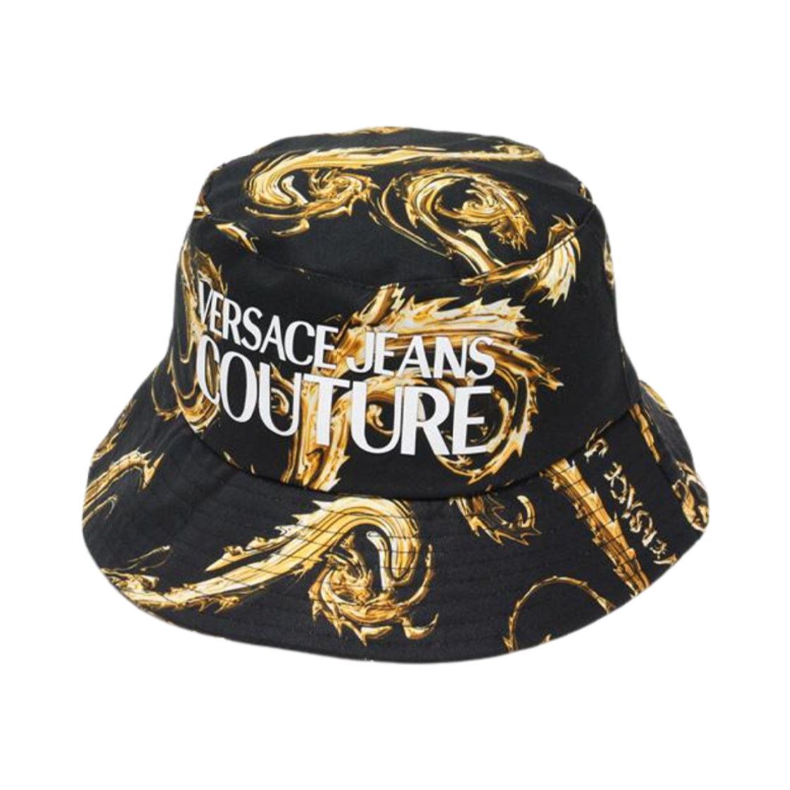 77GAZK06-ZG294-G89 Versace Jeans Couture Bucket Hat Black Gold