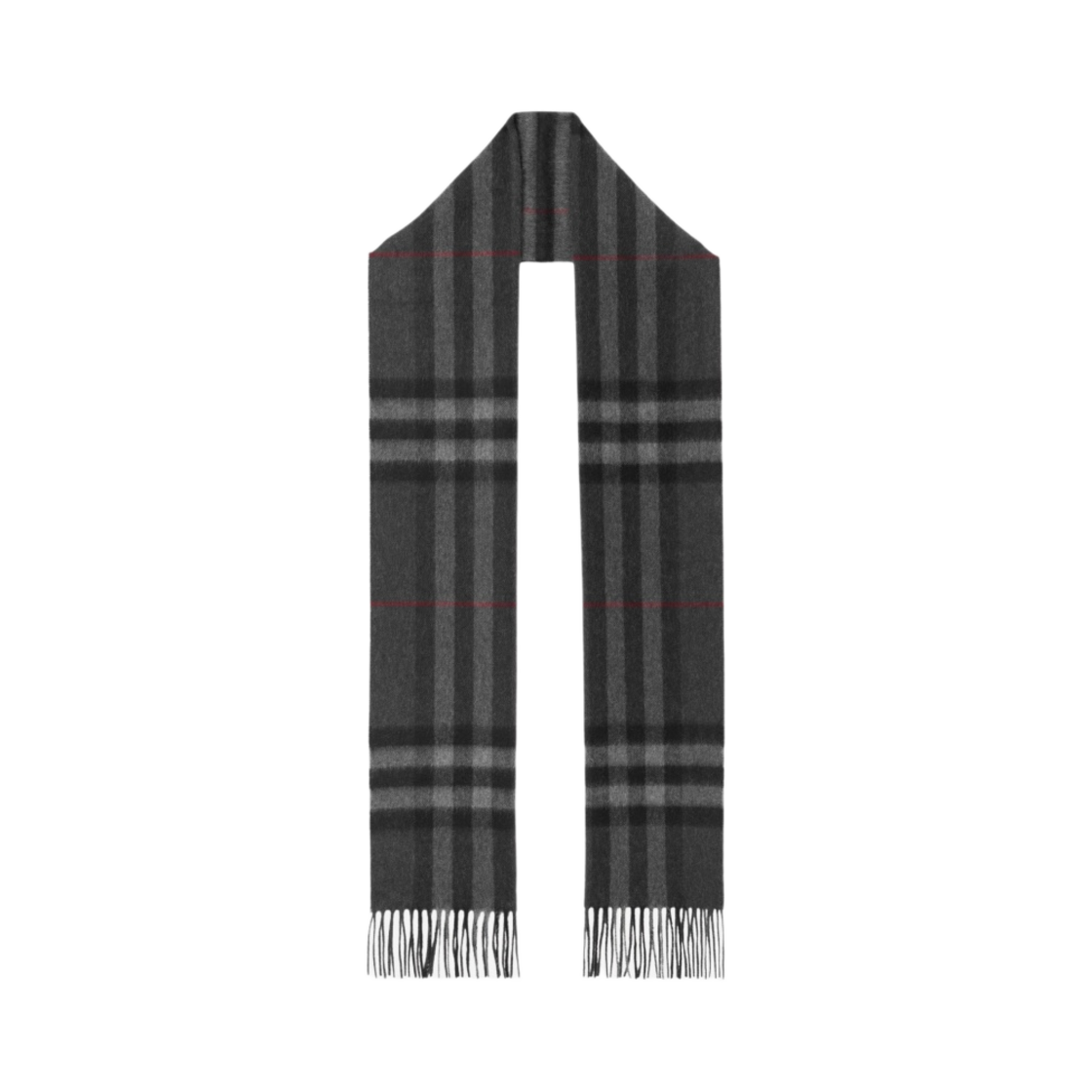 8015538 (W) Burberry Classic Check Cashmere Muffler Charcoal