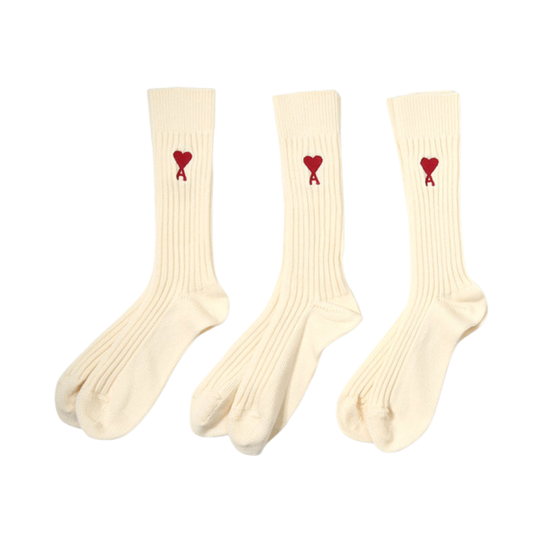 USC003-379-150 AMI de Coeur Socks Off White (3 Pack)