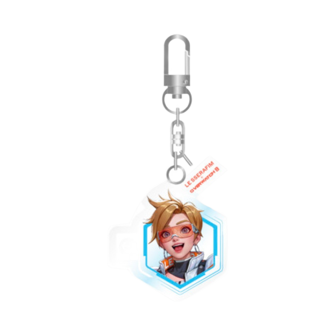 블리자드 x 르세라핌 오버워치 2 아크릴 키링 오리지널 버전 트레이서(Blizzard x LE SSERAFIM Overwatch 2 Acrylic Keyring Original Ver. Tracer)