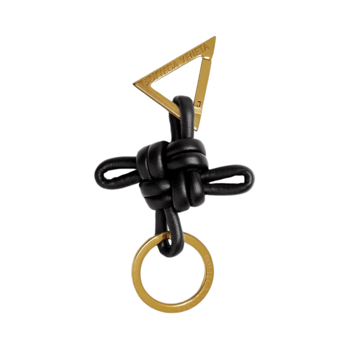 보테가 베네타 트라이앵글 키링 블랙(Bottega Veneta Triangle Keyring Black)