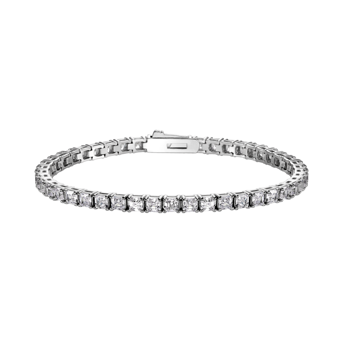 SBN.T3A Scudo New Tennis Asscher Cut 3mm Bracelet - 대표 이미지 #1