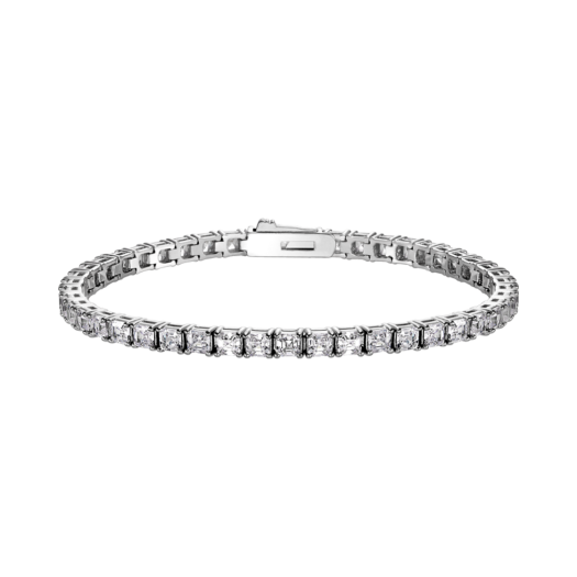 SBN.T3A Scudo New Tennis Asscher Cut 3mm Bracelet