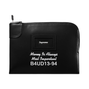 Supreme Leather Money Bag Black - 25SS