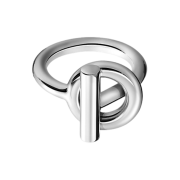(W) Hermes Medium Echappee Ring Sterling Silver