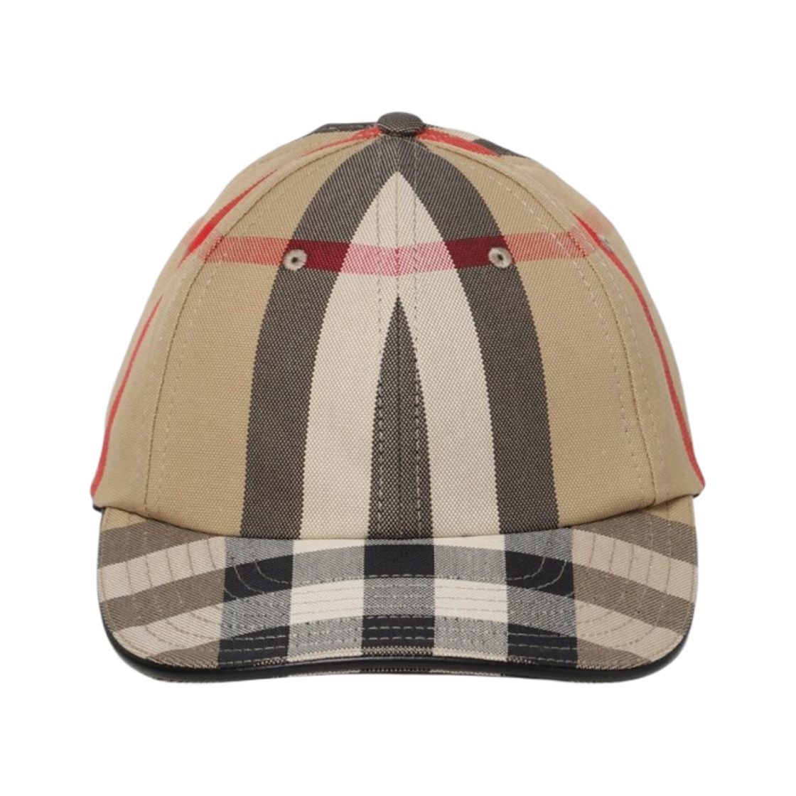 버버리 로고 디테일 체크 코튼 베이스볼 캡 아카이브 베이지(Burberry Logo Detail Check Cotton Baseball Cap Archive Beige) - 2