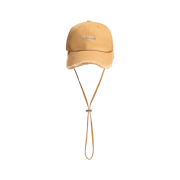 Jacquemus La Casquette Artichaut Fringe Baseball Cap Beige