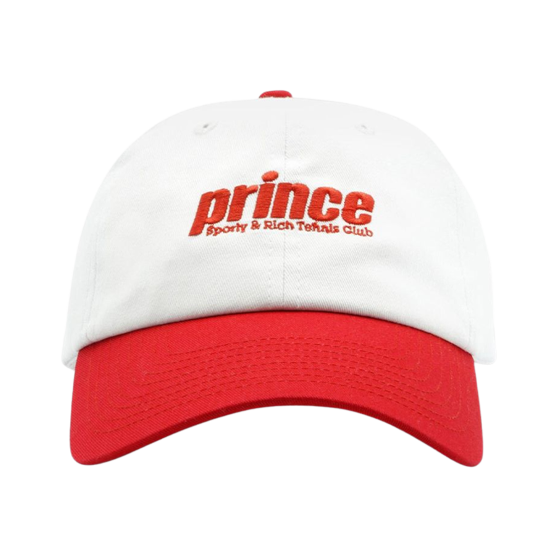 AC1063WH Sporty & Rich x Prince Sporty Hat White Red