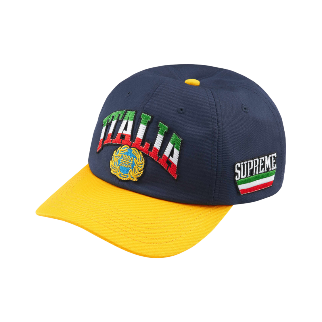- Supreme Italia 6-Panel Navy - 24SS