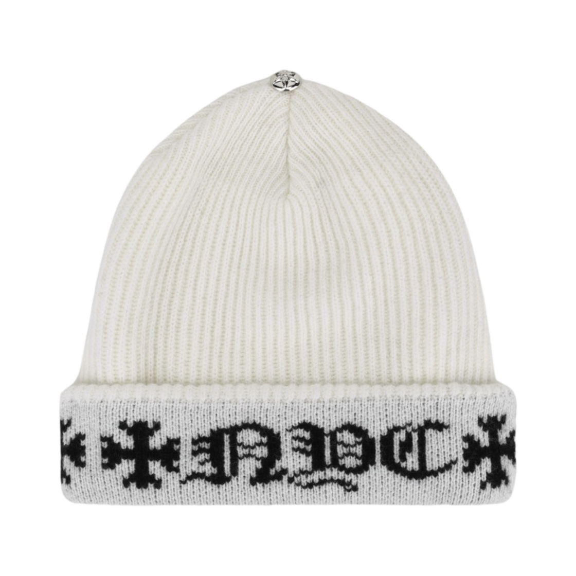 - Chrome Hearts Big Daddy Cashmere Beanie White - New York Exclusive - 대표 이미지 #1