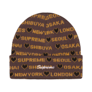 Supreme Hearts Beanie Brown - 24FW