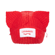 Charles Jeffrey Loverboy Chunky Ears Mohair Beanie Red