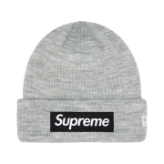 Supreme New Era Box Logo Beanie Heather Grey - 22FW