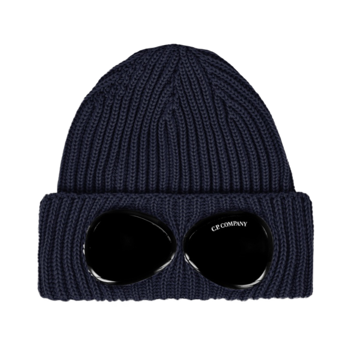 13CMAC122A005509A888/15CMAC122A005509A888 C.P. Company Extra Fine Merino Wool Goggle Beanie Navy