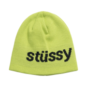 Stussy Helvetica Jacquard Beanie Lime