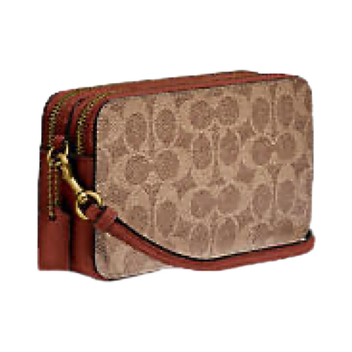 코치 키라 크로스바디백 컬러블록 시그니쳐 캔버스 탄 러스트(Coach Kira Crossbody Bag in Colorblock Signature Canvas Tan Rust) - 2