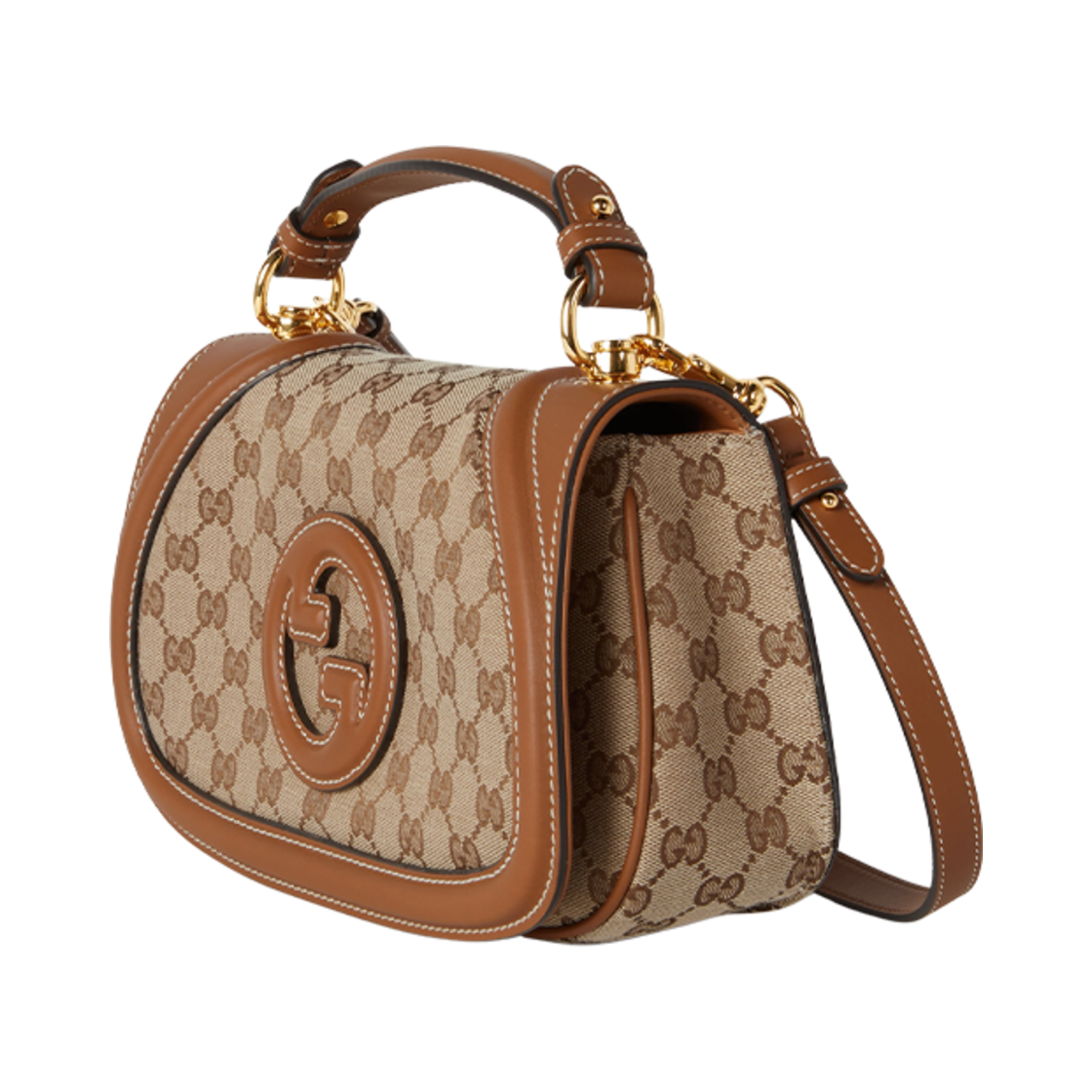 구찌 블론디 스몰 탑 핸들 백 베이지 다크 브라운(Gucci Blondie Small Top Handle Bag Beige Dark Brown) - 2