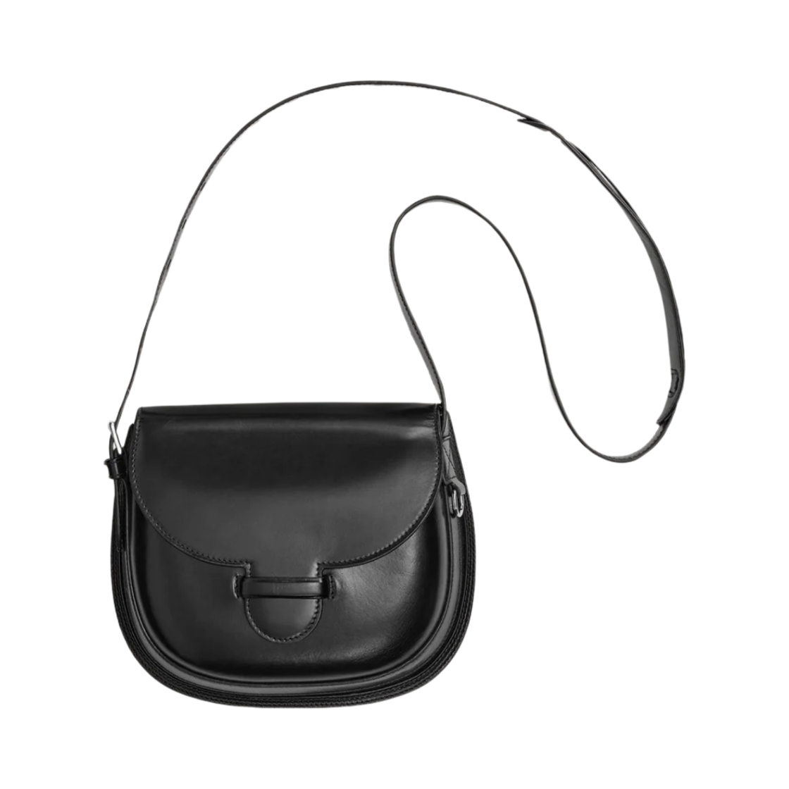 르메르 카트리지 스포츠백 샤이니 베지터블 레더 블랙(Lemaire Cartridge Sport Bag Shiny Vegetable Leather Black) - 1