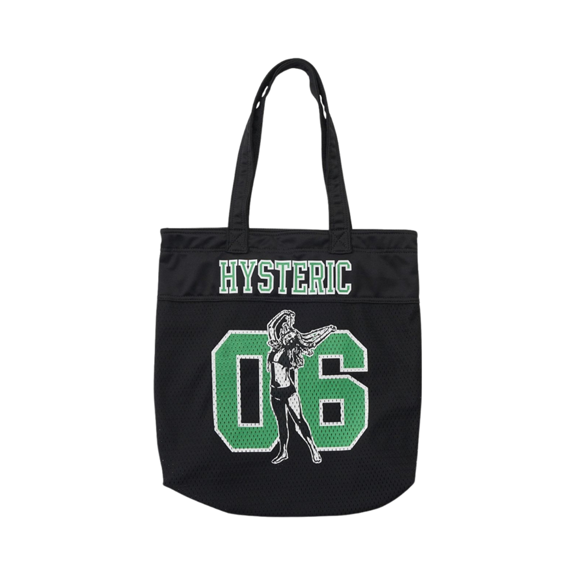 01251QB01 Hysteric Glamour Number 6 Mesh Tote Bag Black